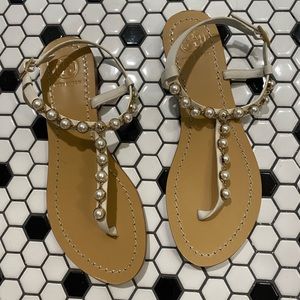 Tory Burch Emmy pearl thong sandals
